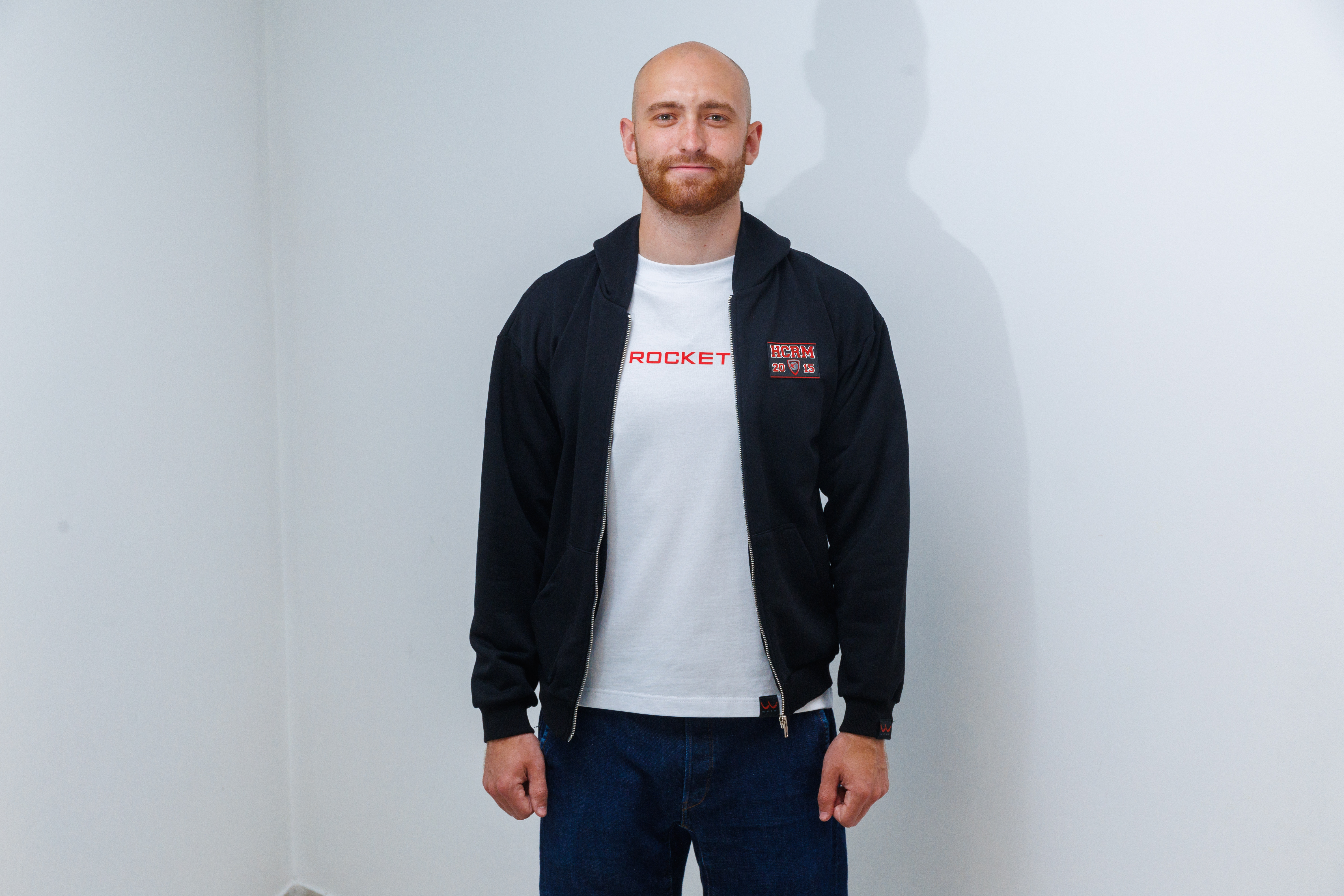 Чёрное худи ROCKETS на молнии